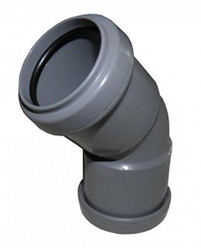 FLOPLAST 32mm Grey Pushfit 135 Degree Waste Pipe Bend