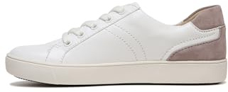 Naturalizer Womens Morrison Comfortable Lace Up Fashion Casual Sneaker,White Leather Taupe,8.5 M US