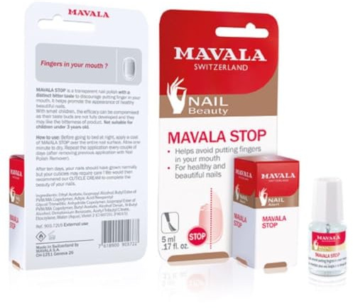 Mavala Stop Deterrent Nail Polish Treatment Stops Putting Fingers In Your Mouth, For Ages 3+, 5 ml (Pack of 1)
