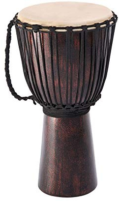 Djembé Fiberglas Metalleffektlack 60cm Ziegenhaut Ø 29cm Trommel Leicht Afrika Weltmusik Percussion