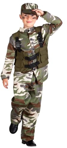 Boland - Costume Soldat de Carnaval pour Enfants, pour Filles et garçons, Costume Militaire, Camouflage