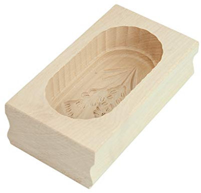 Gravidus Ahorn Butterform eckig 125g Enzian Design aus Holz für Butterverzierung