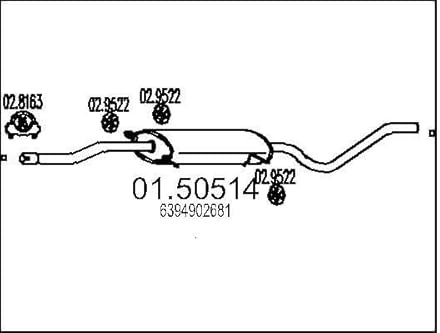 MTS Company 01.50514 - Silenziatore Centrale