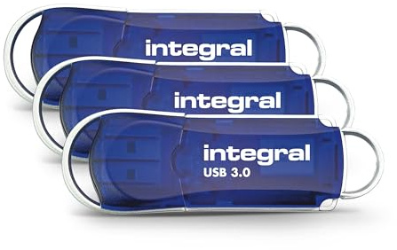 Integral 32GB USB 3.2 Gen 1 Flash-Laufwerk Courier Blau, bis zu 100MB/s USB 3.2 Gen 1 (3er-Pack)