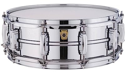 Ludwig LM400 Smooth Chrome Plated Aluminum 5 x 14 Inches Snare Drum with Imperial Lugs and Supra-Phonic Strainer