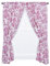 Ellis Curtain Victoria Park Toile Vorhänge, maßgeschneidertes Paneel-Paar mit Raffhaltern, 173 x 160 cm, Rot