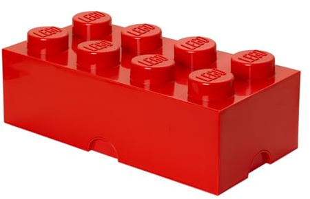 Room Copenhagen LEGO Storage Brick With 8 Knobs, in Bright Red
