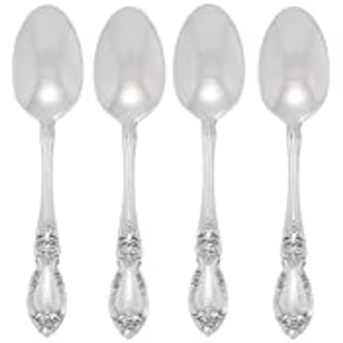Oneida Louisiana Fine Flatware Teaspoons, Set of 4, 18/10 Stainless Steel
