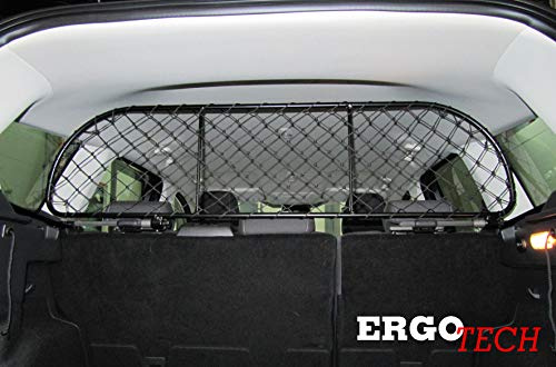 ERGOTECH Divisorio Griglia Rete Divisoria Compatibile con Ford Kuga (2013-2016) RDA65-M8, per Trasporto Cani e Bagagli.
