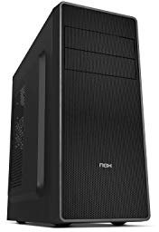 NOX COOLBAY RX -NXCBAYRX - ATX- und Micro ATX Computergehäuse, USB 3.0, Metal Mesh Finish Front, Platz bis zu 3 Lüfter, 4 Festplatten und Grafiken Bis zu 370 mm, Schwarz