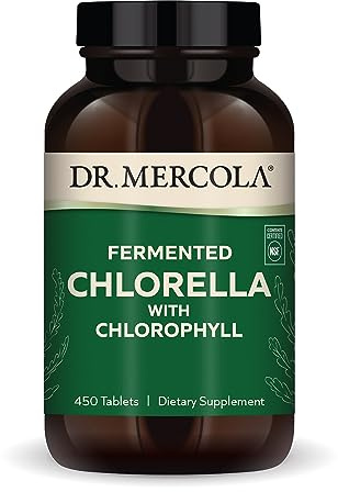 Dr. Mercola Fermented Chlorella with Chlorophyll, 90 Servings (450 Tablets), Dietary Supplement, Supports Immune and Organ Health, Non GMO, NSF Certified