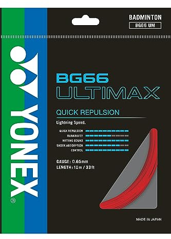 Yonex BG 66 Badminto String Set - RED