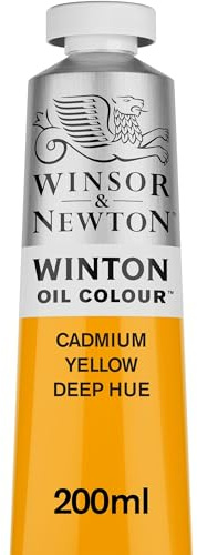 Winsor & Newton Winton 200ml Oil Colour - Cadmium Yellow Deep Hue,1437115