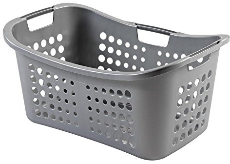 Curver 00048-087-09 Wäschekorb Victor, 50 L, silber