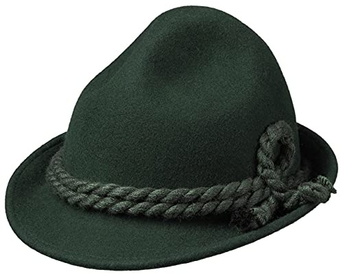 Sombreroshop Sombrero Dreispitz para Niños de los Alpes folclórico (53 cm - Verde)