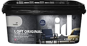 Les Decoratives LOFT BETON ORIGINAL 2 L. Pintura de Pared efecto Hormigon Loft Beton Original 2 de la Marca 2 litros - (Tapei)