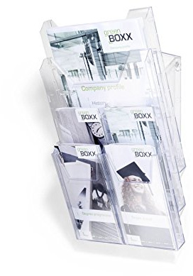 Durable Comiboxx Pro, Table or Wall Literature Holder Set (1 x A4 Tray, 4 x 1/3 A4 (a6) Trays)