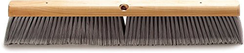SPARTA 4501423 Flo-Pac Flagged Fine Floor Sweep, Polypropylene Bristles, 24 Block Size, 3 Bristle Trim, Gray