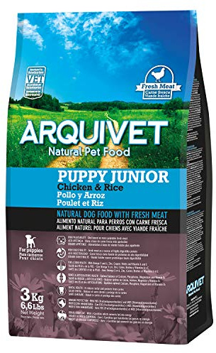 ARQUIVET Puppy Junior - Croquettes pour chiots - Poulet et riz 3 kg - aliments pour chiens - nourriture sèche pour chiens