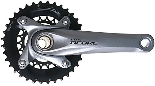 SHIMANO Deore Crankset FC M617 Mod. 16 Hollowtech II for 10 Speed, Individually Packed with Sealed Bearing 22/36T Without Chain Guard Ring, Not Suitable for Bash Guard Fitting, 175 mm, Silver