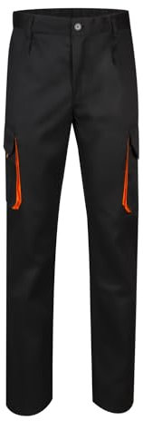 Velilla 103004 - Mehrtaschenhose (Größe 38) Farbe schwarz und orange