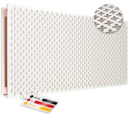 Décor PARIS (Fleur de Lys) Plaque perforée en MDF Made in Germany - 122 x 62 cm - pour revêtement de radiateur, panneau de porte, grille d'aération ou paravent