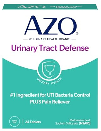 Azo Urinary Tract Defense Antibacterial Protection, Helps Control A Uti Until You Can See A Doctor, From The No. 1 Most Trusted Urinary Health Brand, 24 Count (Pack Of 1)