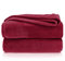 heimtexland Kuscheldecke flauschig Flanell Wohndecke warm Oekotex Tagesdecke Überwurf Sofadecke fusselfrei Fleecedecke Super Soft XXL Decke 220x240 cm Typ380 Bordeaux weinrot