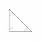 Pochette triangulaire autocollante 175 x 175-100 poches triangulaires