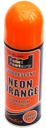 3 x Fluorescent Neon Orange Spray Paint Matt 225ml Auto Car Creative Paint