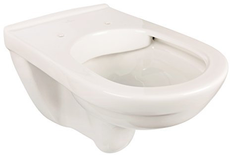 Villeroy und Boch Spülrandloses Wand-WC O.Novo, 5660R001, Tiefspüler spülrandlos mit waagerechtem Abgang, Sanitär-Keramik, Weiß, 04781 4
