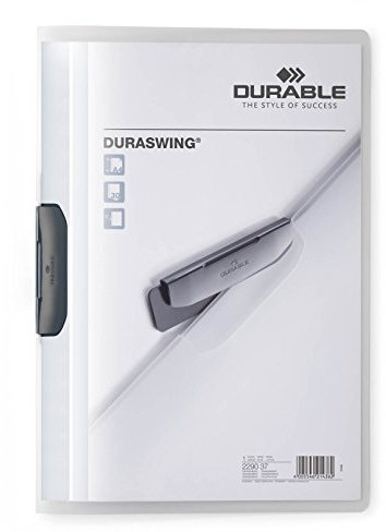 Durable Klemm-Mappe Duraswing, bis 30 Blatt A4, transparent, 5er Packung, 229037