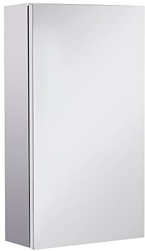 Homcom Stainless Steel Wall Mounted Bathroom Mirror Storage Cabinet 300mm (W)