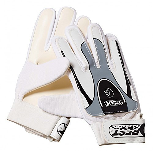 BEST SPORTING Torwarthandschuhe Best Grip I rutschfeste Fußballhandschuhe zum sicheren Fangen von Bällen I Handschuhe Fußball Unisex Gr. 10 I reißfeste Tormannhandschuhe I weiß - grau