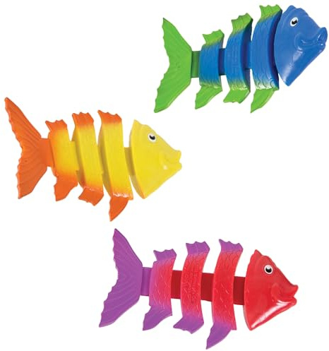 SwimWays Fish Styx Kids Fish-Shaped Pool Diving Toys (3 Pack), Bath Toys & Pool Party Supplies for Kids Ages 5 and Up