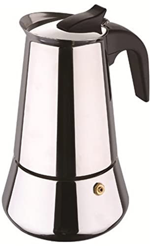 Bergner Barista - Cafetera Espresso para 9 Tazas en Acero Inoxidable Apta para inducción