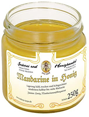 Mandarine in Honig 250g – Honig mit Mandarinenextrakt, ohne Zusätze (von Imkerei Nordheide)