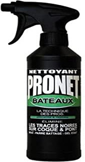 PRONET - Nettoyant Coque Pont Pare battage - Nettoie et dégraisse efficacement - Elimine les salissures, traces noires et de pollution - Tous types de supports - Idéal entretien régulier - Spray 500Ml