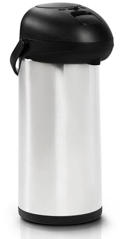 Oypla 5L Stainless Steel Airpot Insulated Vacuum Thermal Flask Jug