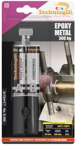 Colle époxy spéciale pour Métal, Verre, Bois, Pierre, très résistante