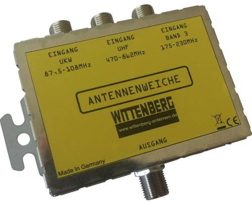 Wittenberg Antennen 3 in 1 Antennsplitter FM, DAB+, UHF