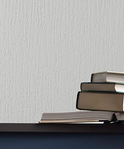 Super fresco Paintable Woodchip Cover Bark White Paste The Paper Wallpaper | Paste The Paper | White Plain/Textured | Paintable