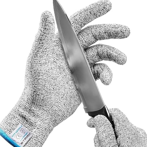 Stark Safe Cut Resistant Gloves, Level 5 Protection, Kitchen Cut Gloves for Meat, Shucking, Fillet, Mandolin Slicing, Carving, 1 Pair, XL