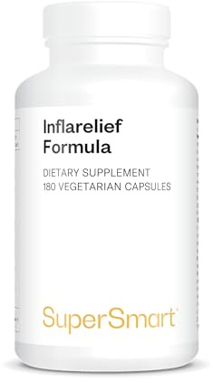 Supersmart - InflaRelief Formula - Mit Kurkuma, Bioperin, Quercetin & Bromelain - Kraftvolle & natürliche Schmerzlinderung & Entzündungshemmend | Nicht GVO & Glutenfrei - 180 vegetarische Kapseln