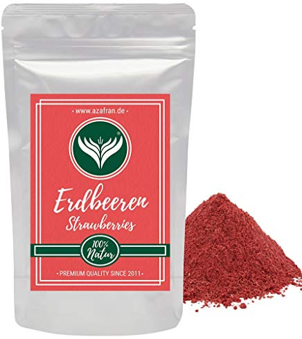 Azafran Erdbeerpulver, gefriergetrocknete Erdbeeren (gemahlen), Erdbeer Pulver 250g