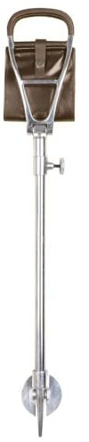 Charles Buyers Height Adjustable Seat Stick with Brown Leather Seat