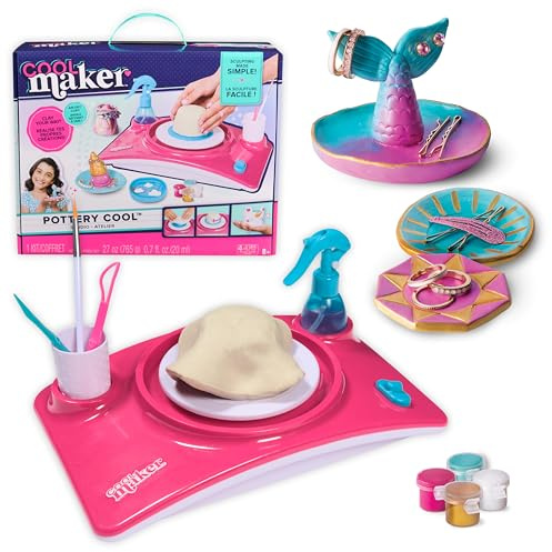Cool Maker, Pottery Studio, Air-Dry Clay Pottery Wheel Sculpting & Craft Kit, Arts and Crafts Kids Toys for Ages 8 and up (Packaging May Vary)