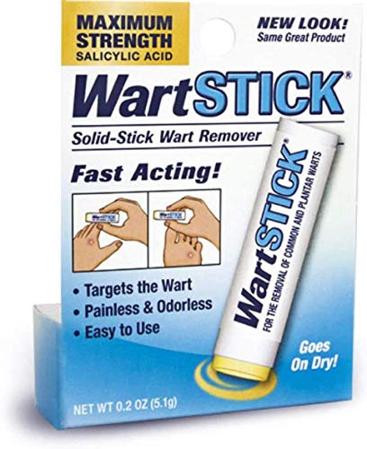 2 Pack of WartStick for The Removal of Common and Plantar Warts, Maximum Strength Stick, Salicylic Acid - 5.1g