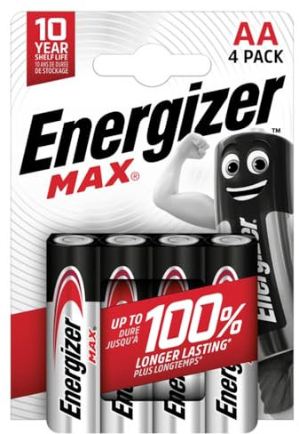 Energizer Batterie Max Alkaline AA (Mignon/LR6 4er-Packung), 1 Stück