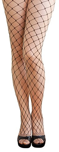 Oblique Unique® Sexy Schwarze Netz Strumpfhose - grobe Maschen